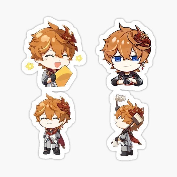 Чайльд Геншин Импакт Чиби Стикеры