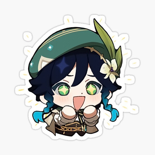 Венти Геншин Чиби Стикеры