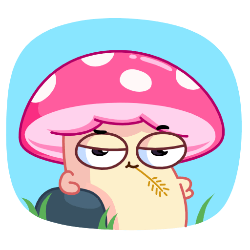 Стикеры мухомор Степа