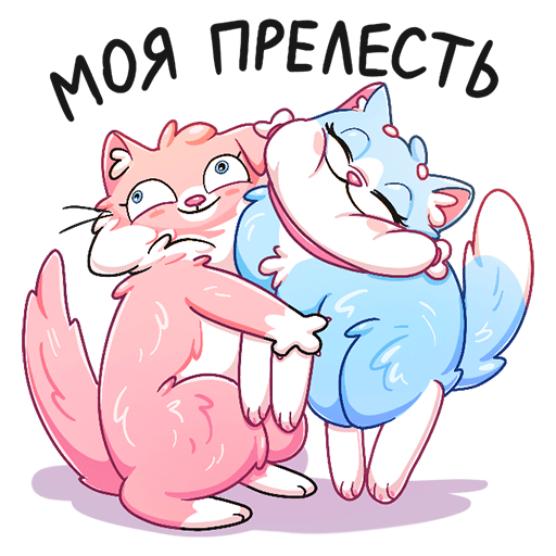 Набор стикеров замурчательная парочка