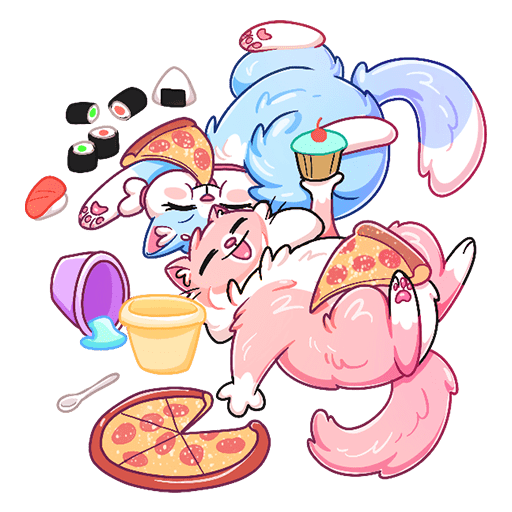 Набор стикеров замурчательная парочка