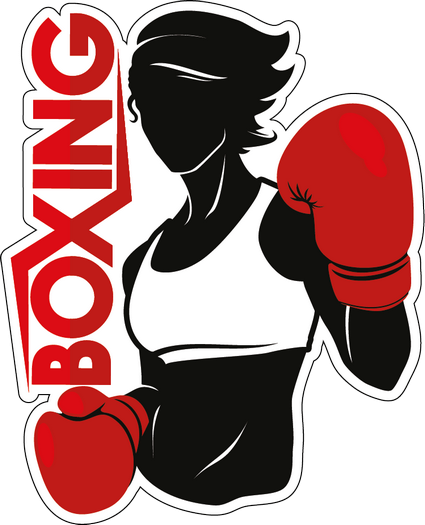 Женский бокс силуэты
