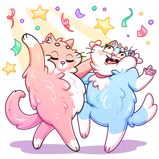 Стикеры Сахарок и Зефирка