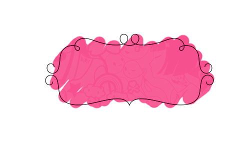 Место для надписи розовое