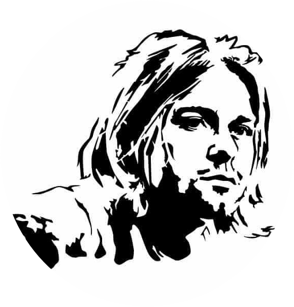 Курт Кобейн силуэт