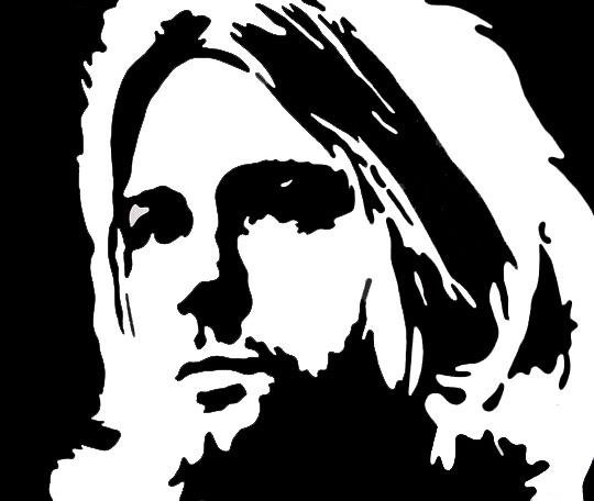 Курт Кобейн вектор чб