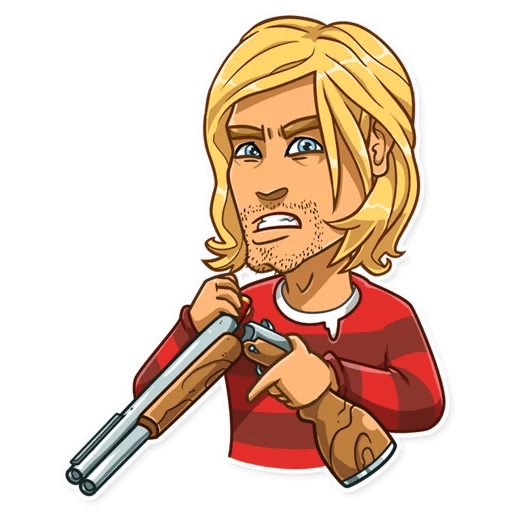 Курт Кобейн мультяшный