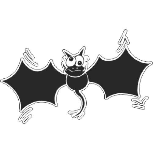 Наклейка виниловая мышка летучая