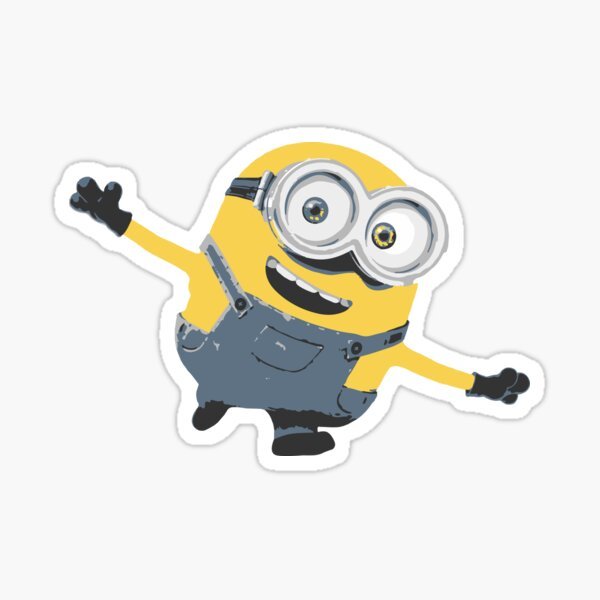 Стикер Миньон с рогами