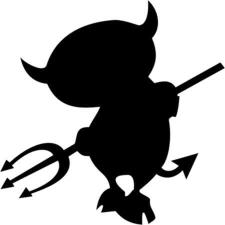 Черт силуэт