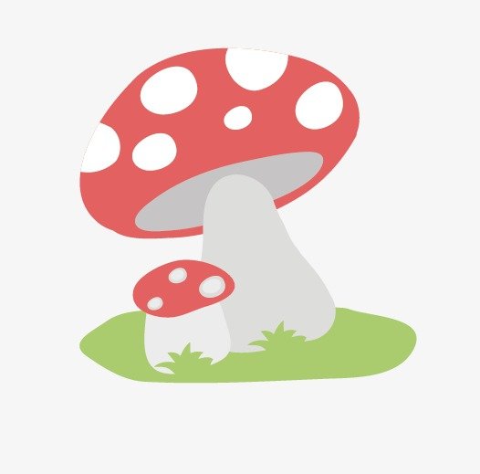 Стикер грибочек кучерявый