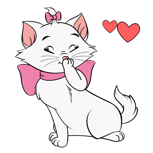 Стикеры кошечка Мари