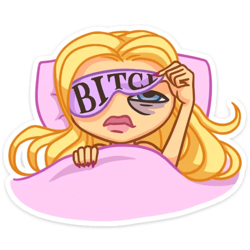 Застенчивая киска стикер