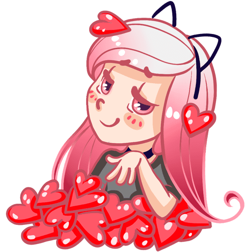 Стикеры ВК девочка