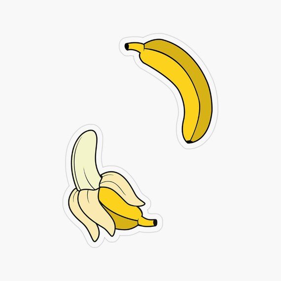 Наклейки виде банана
