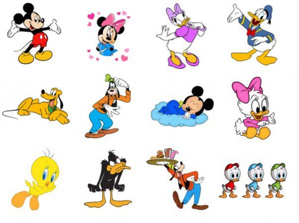 Наклейки герои мультфильмов