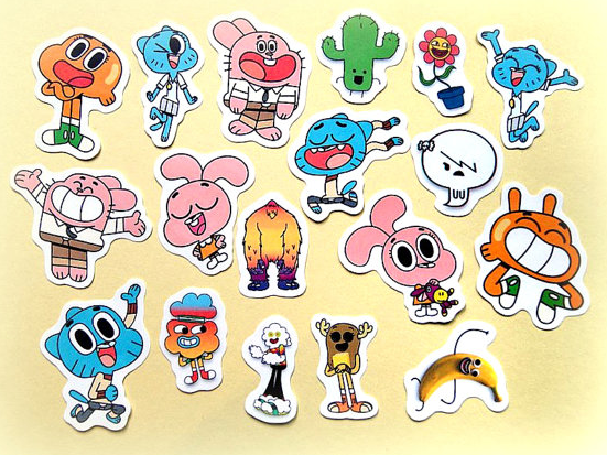 Наклейки Гамбол удивительный мир Гамбола