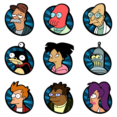 Футурама наклейки