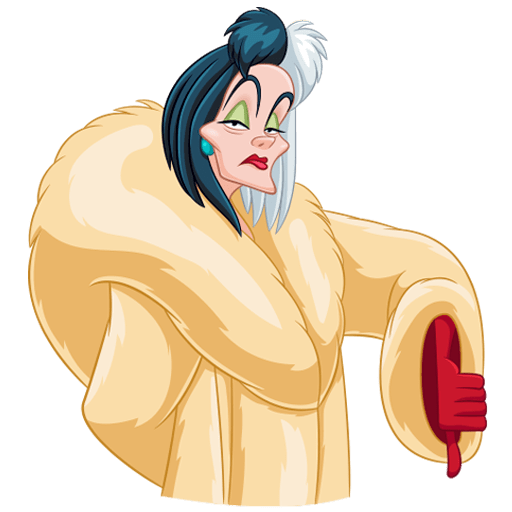 Круэлла де Виль наклейки