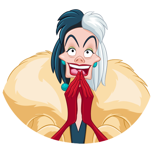 Стикеры Круэлла де Виль