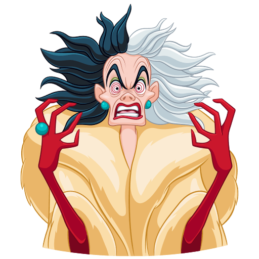 Стикеры Круэлла де Виль