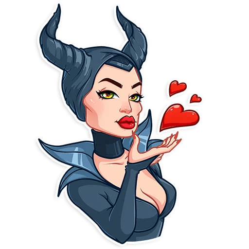 Стикеры телеграмм Maleficent»