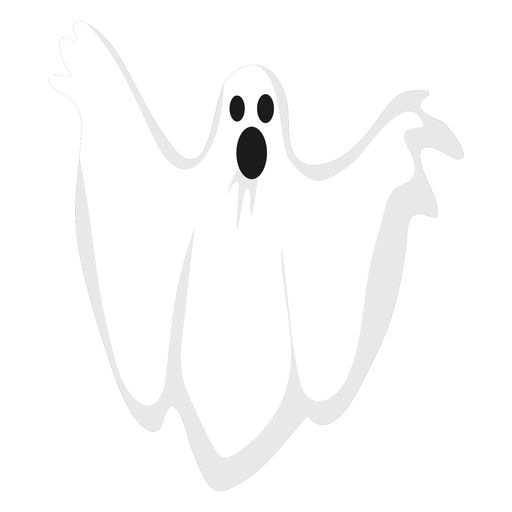 Привидение на белом фоне