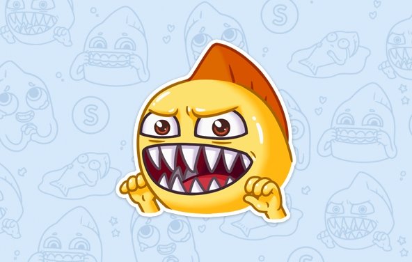 Стикеры телеграмм рыба Снеппи