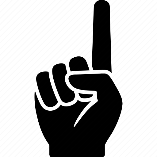 Указательный палец вверх вектор