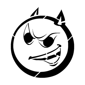 Наклейка черт