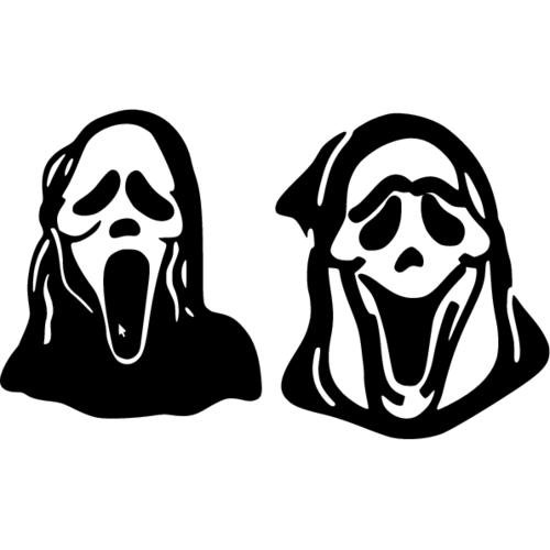 Крик маска стикер