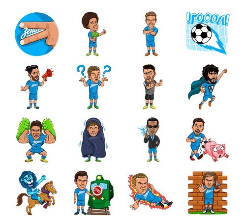 Футбольные Стикеры Зенит