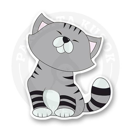Наклейки серые котики