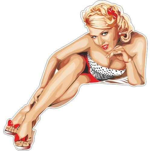 Наклейка девушка