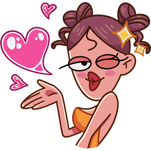 Стикеры из ВК девушки