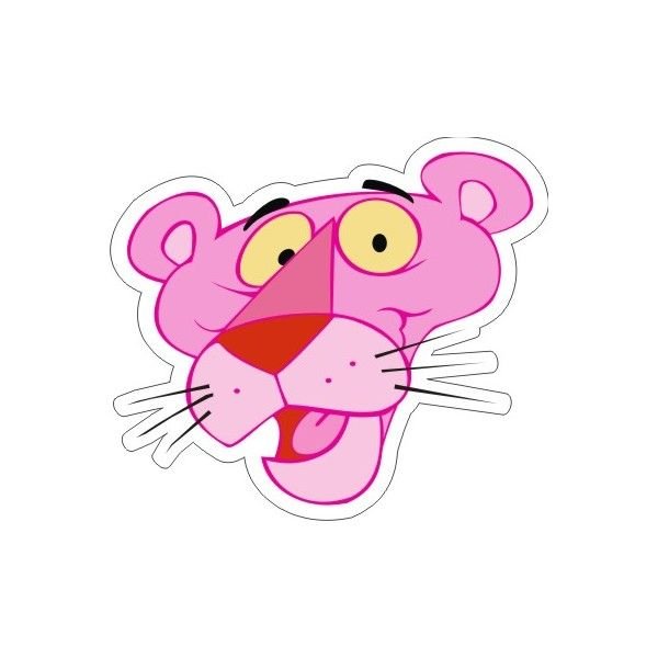 Наклейки розовый тигр