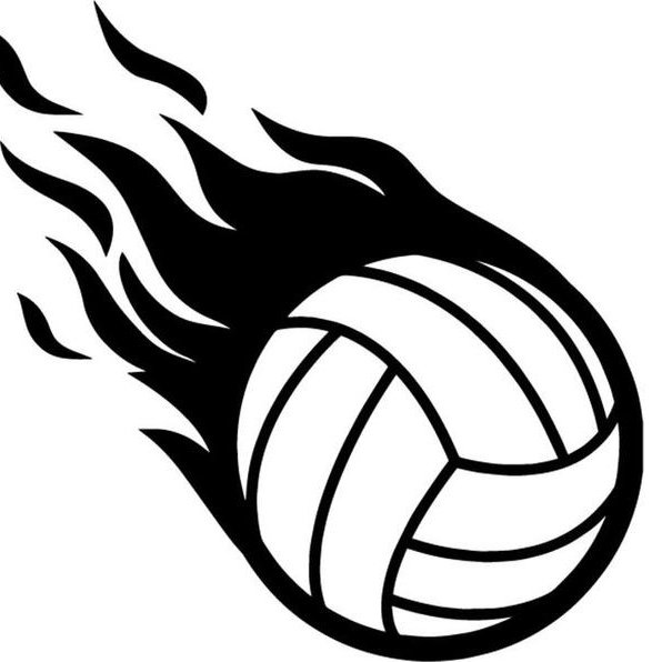Волейбольный мяч в огне