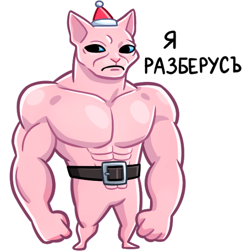 РАМЗЕС Стикеры кот лысый