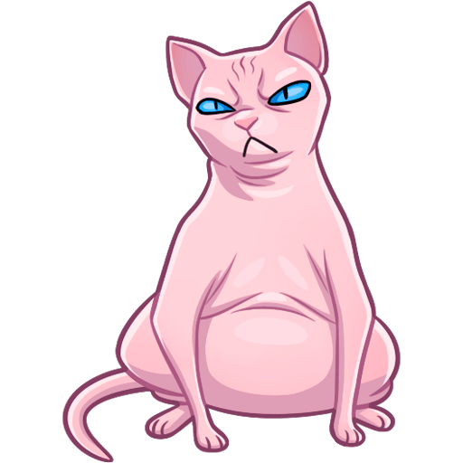 РАМЗЕС Стикеры кот лысый