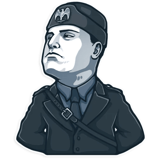 Бенито Муссолини Стикеры телеграмм