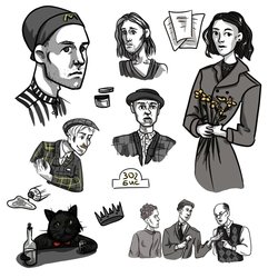 Наклейки мастер и Маргарита