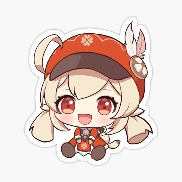 Эмбер Геншин Чиби стикер