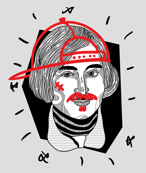 Гоголь портрет вектор