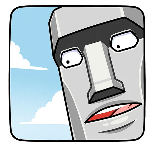 Эмодзи Моаи без фона