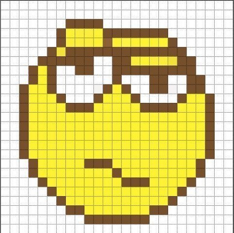 Рисунки по клеточкам смайлики