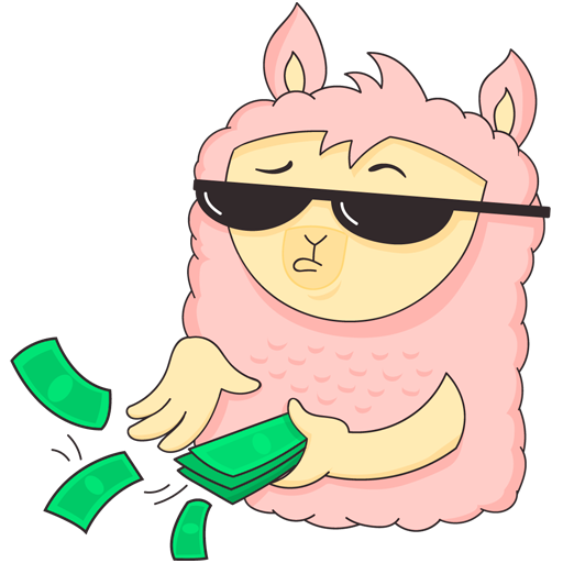 Стикеры ВК лама Молли