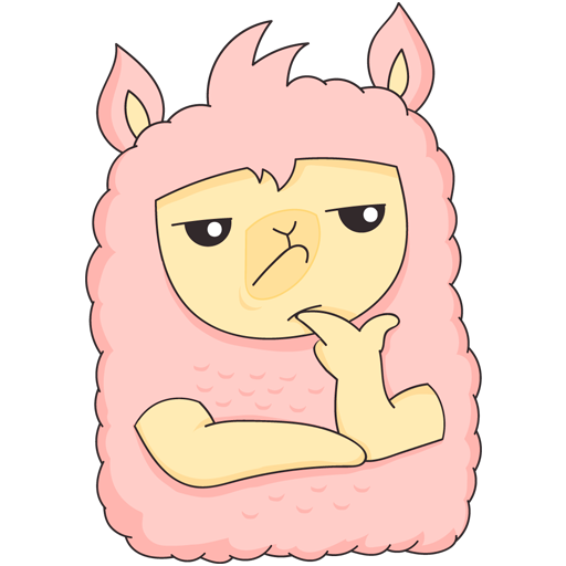 Стикеры ВК лама Молли