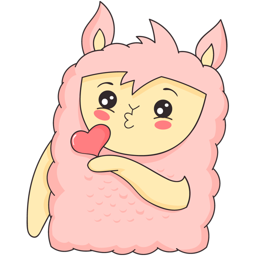 Стикеры ВК лама Молли