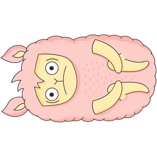 Раскраска лама Молли