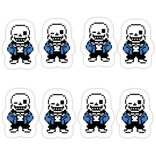 Черно белые Стикеры андертейл